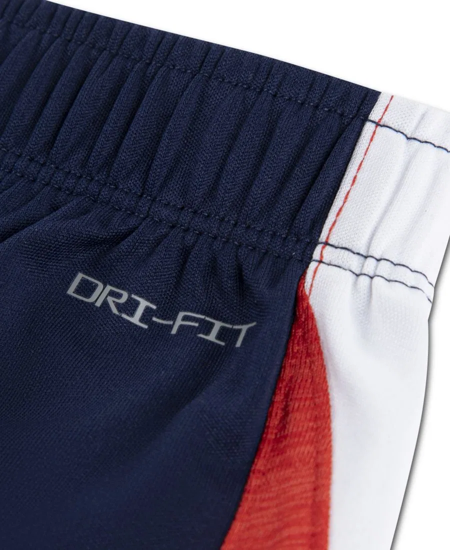 Детский комплект для мальчиков Dropset Icon: футболка и шорты, 2 предмета Nike, темно-синий/красный — фото 3