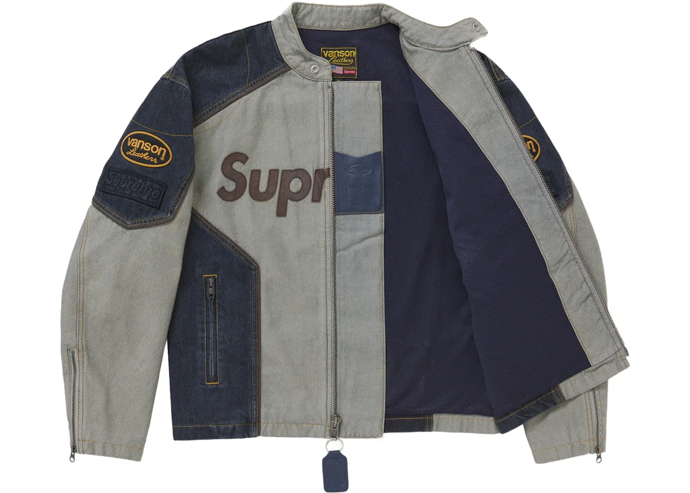 Мужская куртка из кордуры и хлопка с джинсовым оттенком Supreme, Denim — фото 2