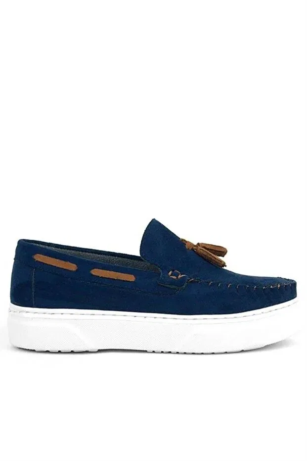 Детские лоферы для мальчиков с ортопедической стелькой Rakerplus, Navy Blue — фото 3
