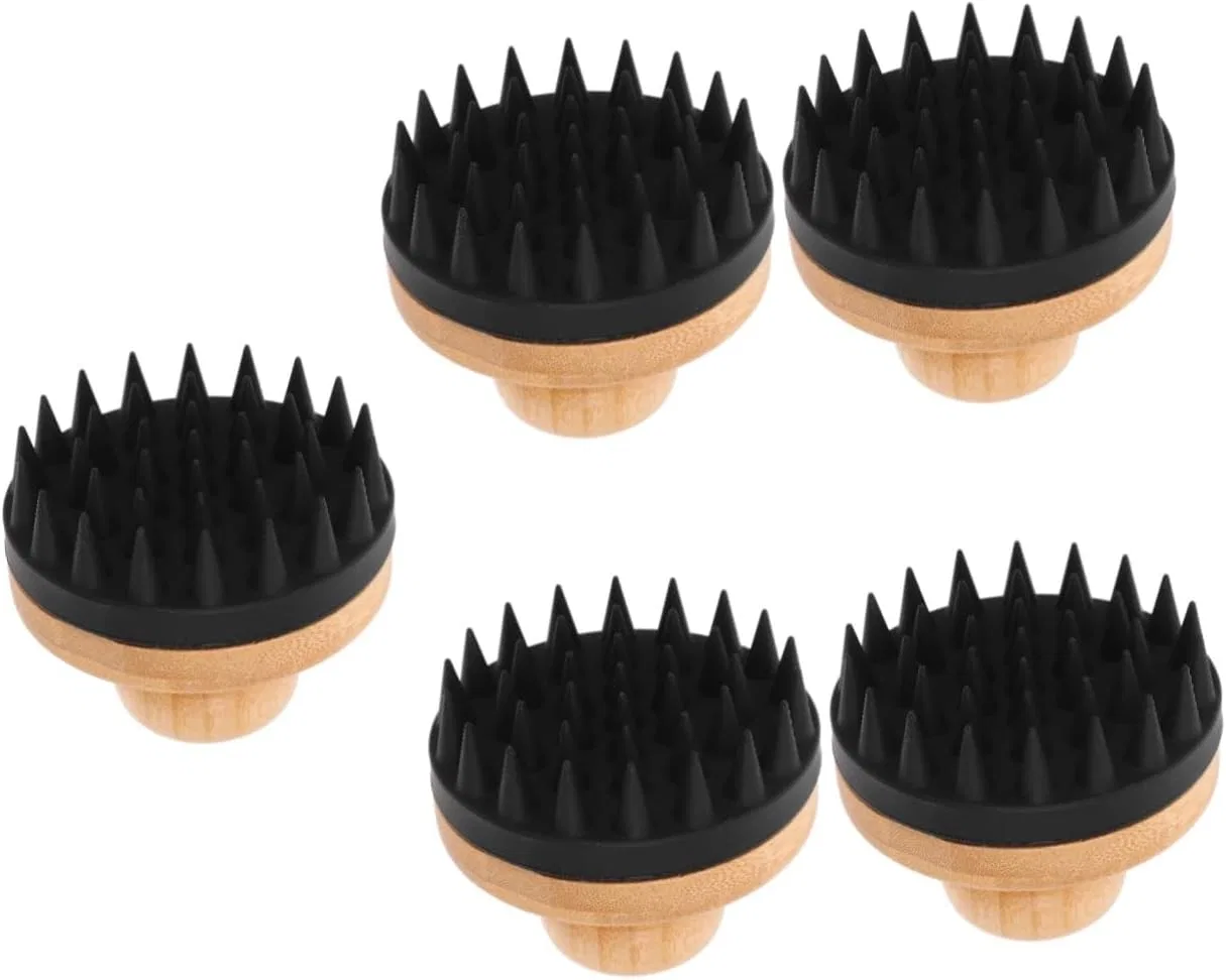 Набор скрабов для головы 5 шт, Healeved, Bamboo Silicone, Black