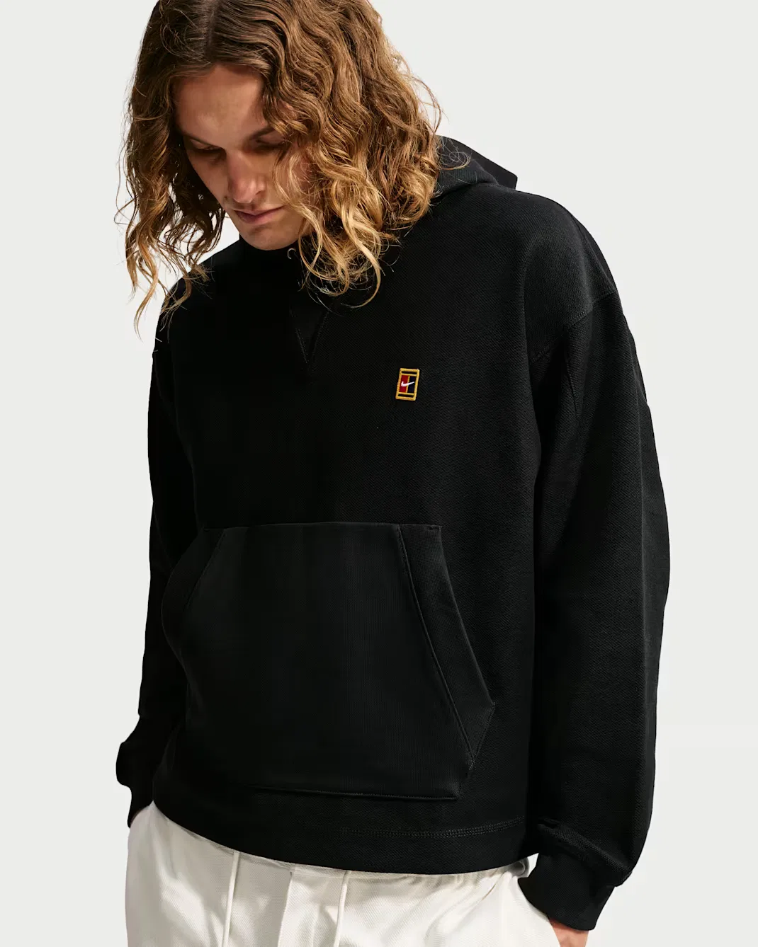 Мужская толстовка с капюшоном из французского махрового трикотажа Nike Club Rules, Black/Sail