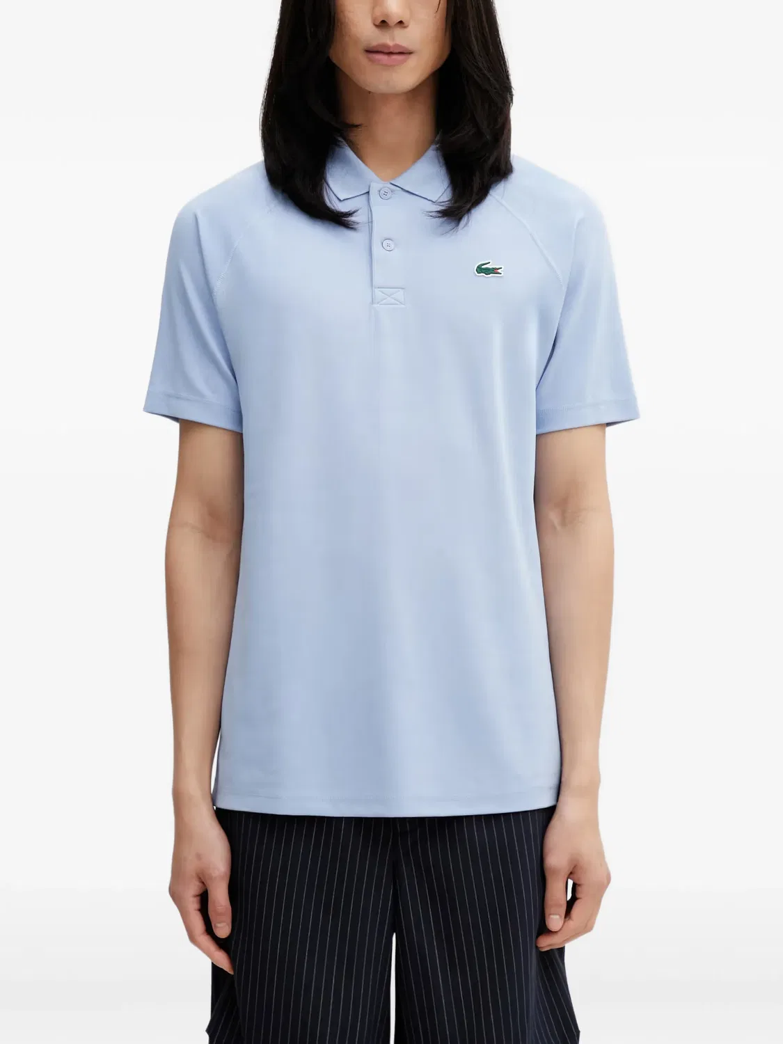 Lacoste Поло с нашивкой-логотипом, синий