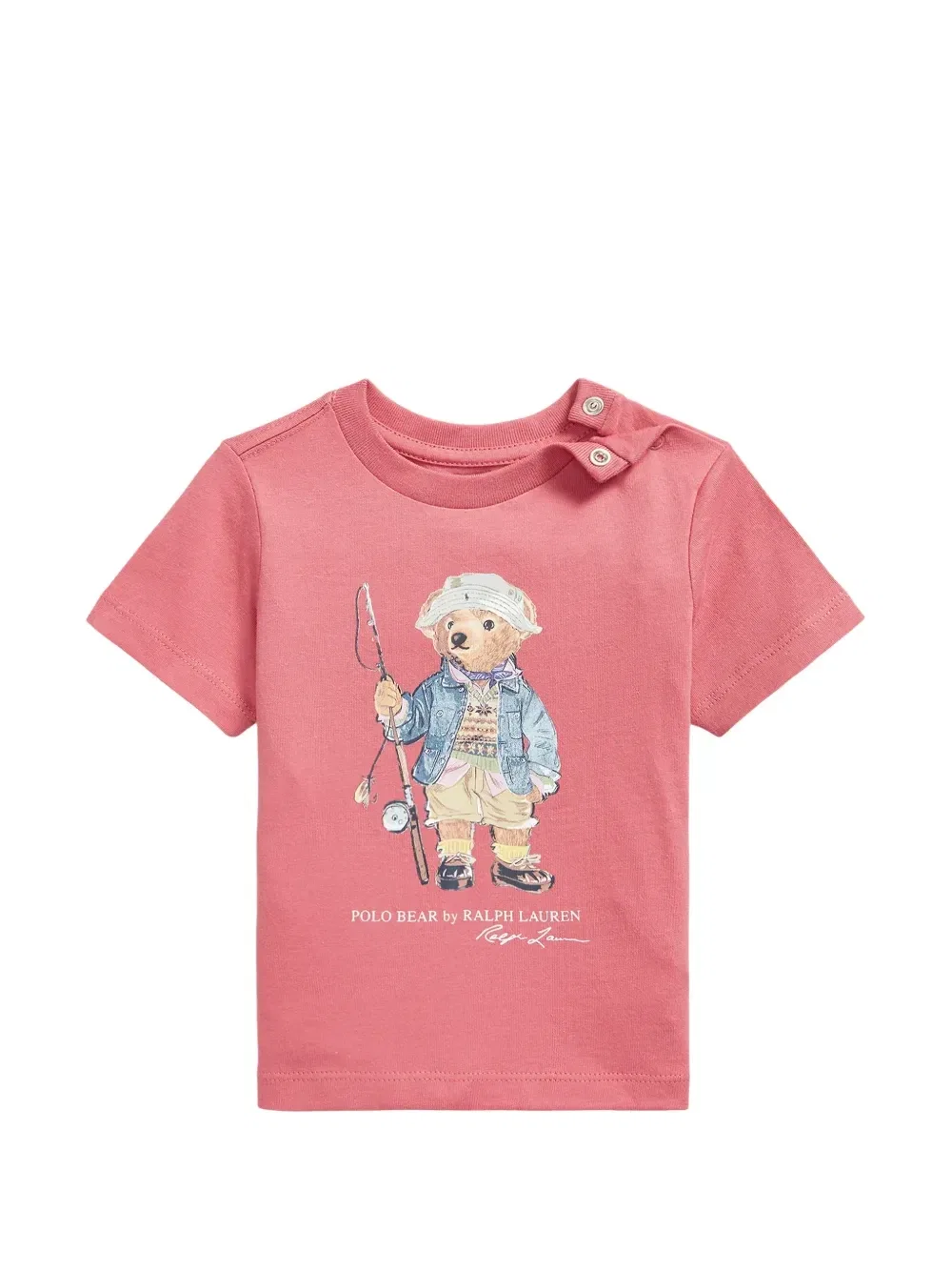 Хлопковая футболка Polo Bear Polo Ralph Lauren Kids, розовый