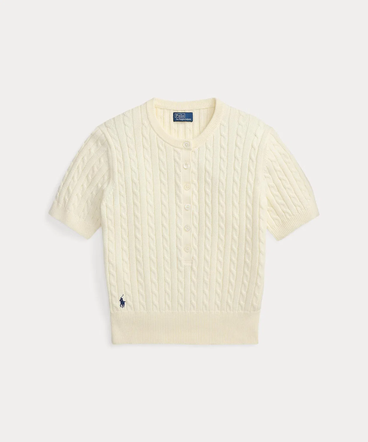 Женский пуловер с мини-косами и длинным рукавом POLO RALPH LAUREN, Натуральный — фото 2