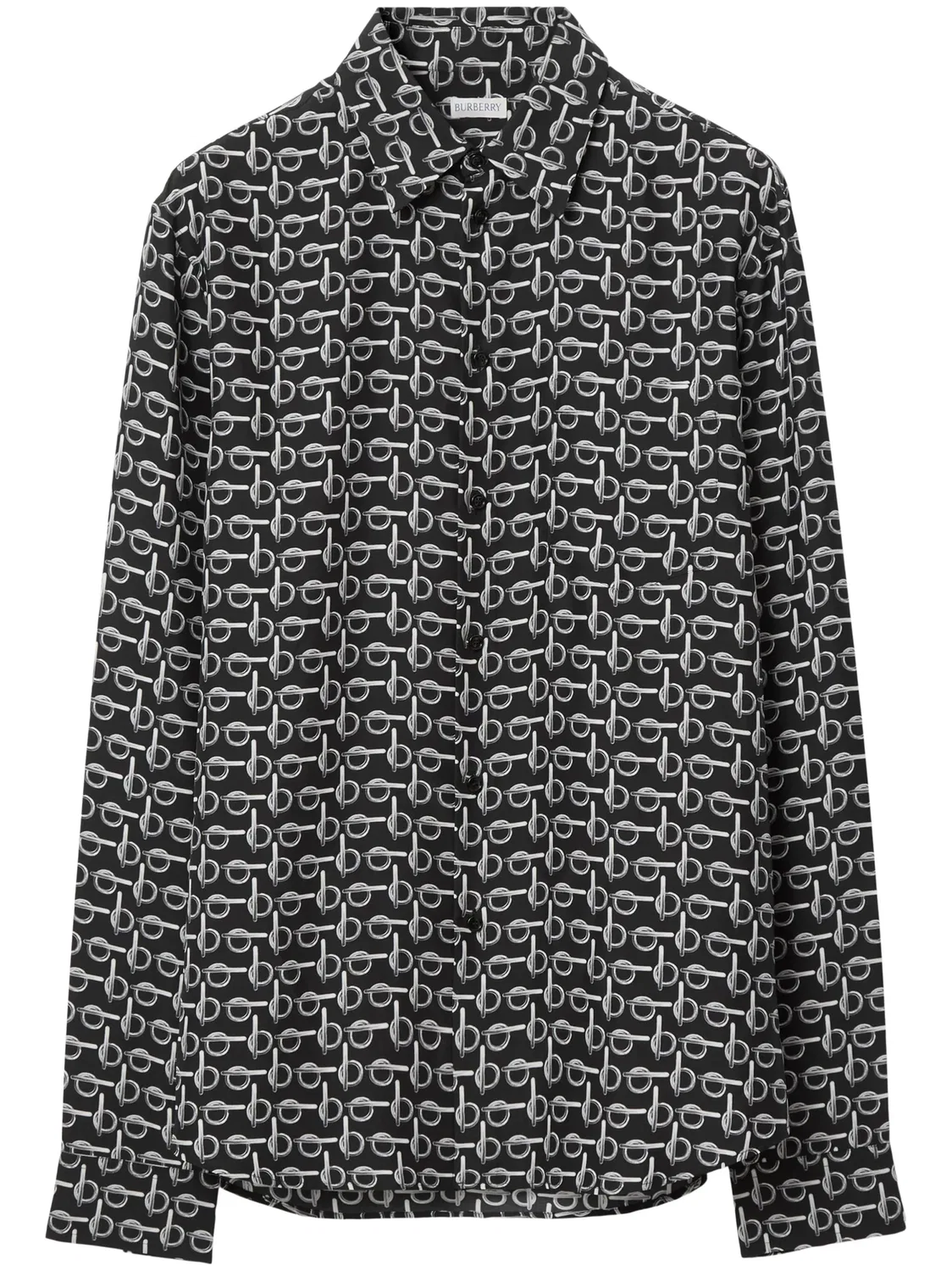 Шелковая рубашка Burberry B-line, черный