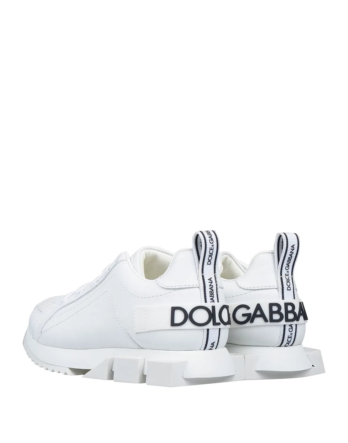 Детские кроссовки для девочек из телячьей кожи Dolce&Gabbana, белый — фото 3