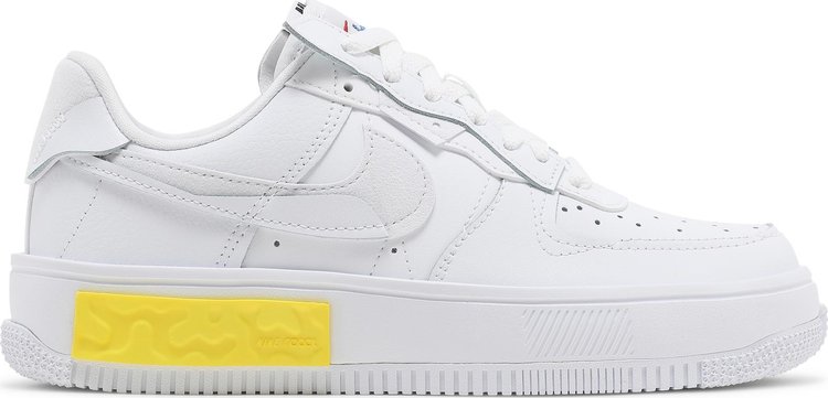 Кроссовки Nike Wmns Air Force 1 Fontanka 'White Opti Yellow', белый - фото