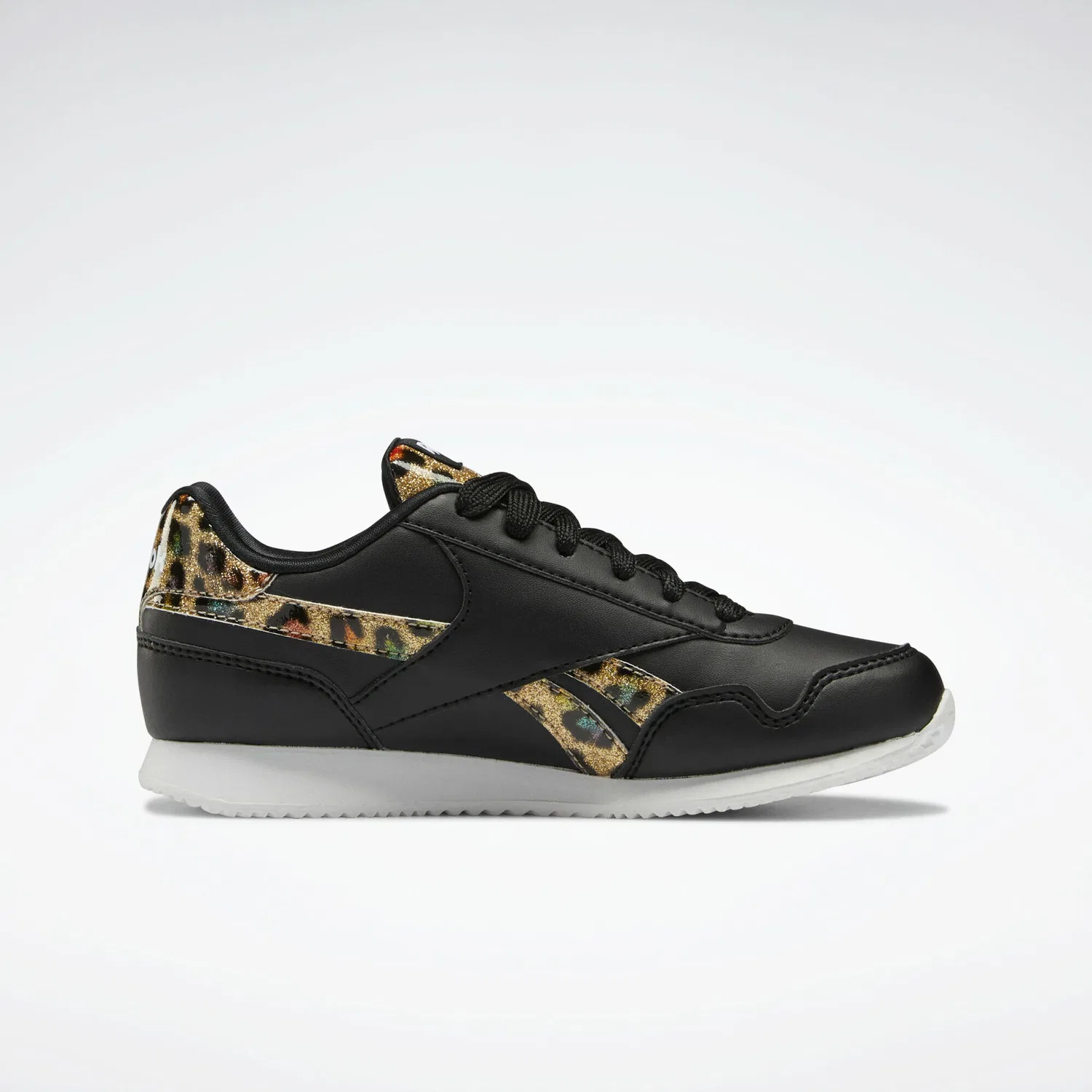 Детские кроссовки с леопардовым принтом Royal Classic Jogger 3 Shoes Reebok, Schwarz Weiss — фото 3