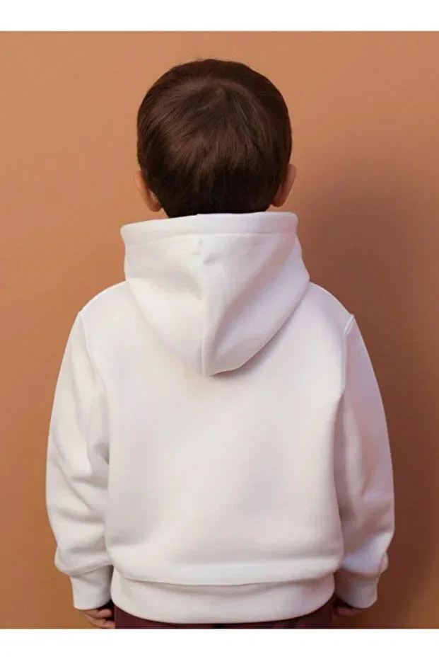 Детское худи с принтом для девочек Chess Kids Hooded Sweatshirt Aemi, White — фото 2
