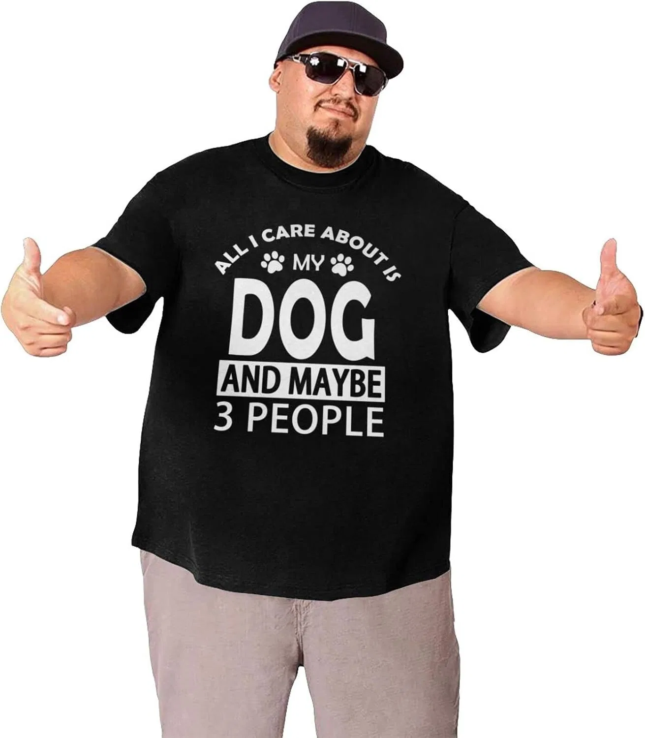 Женская футболка с графическим принтом Regular Fit, All I Care About is My Dog and Like Maybe 3 People — фото 3