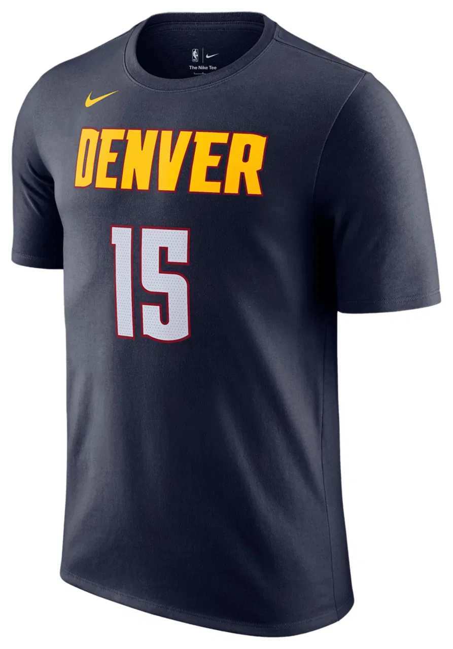 Футболка для мужчин Nuggets Name & Number Nike, цвет College Navy — фото 2
