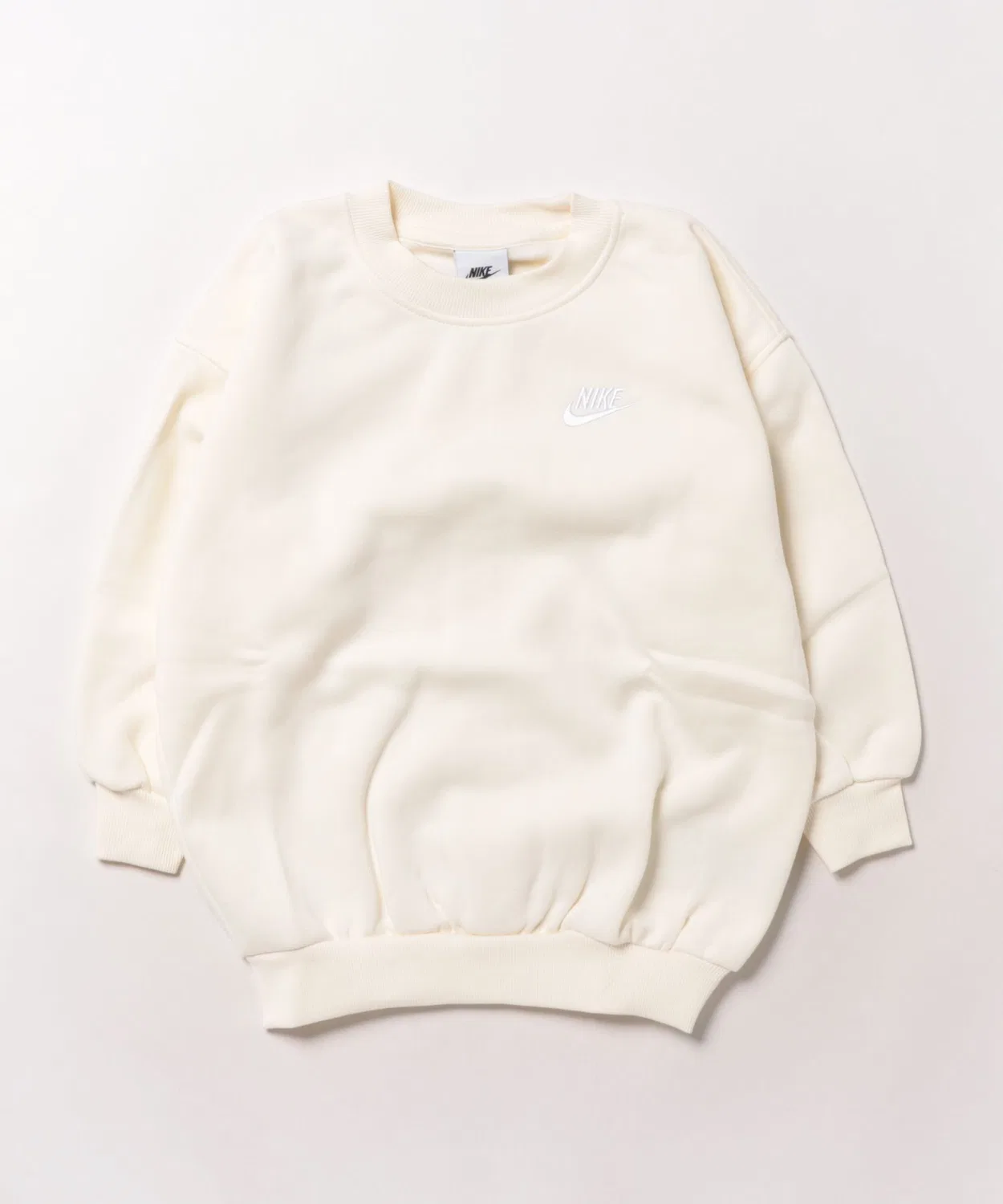 Детское худи оверсайз с логотипом Club Fleece NIKE, Off White