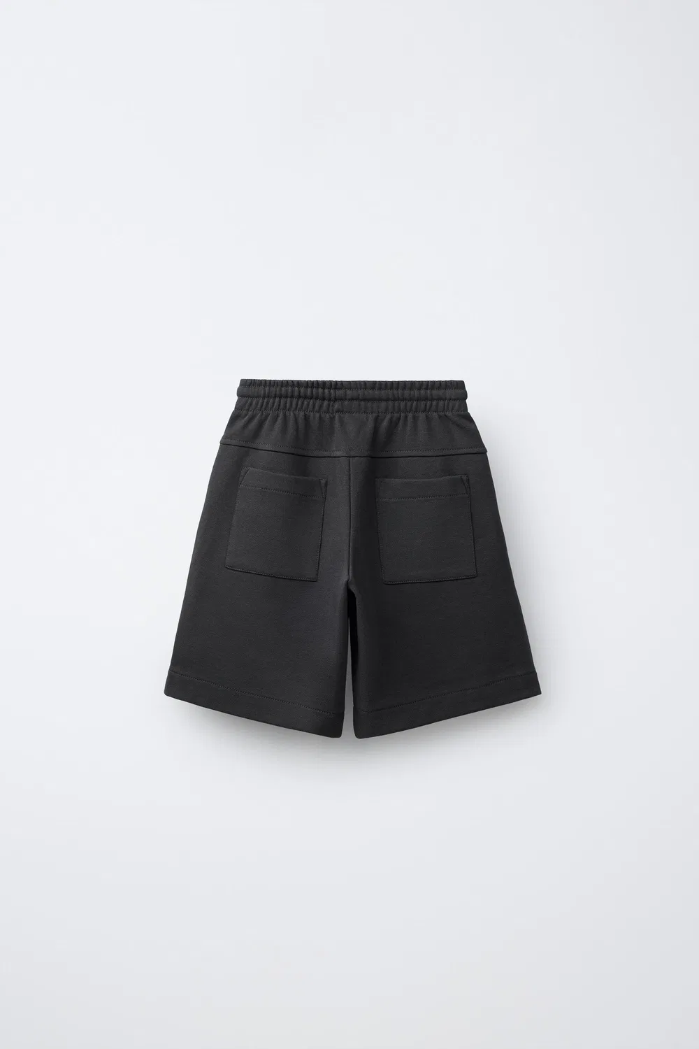 Плюшевые бермудские шорты с этикеткой ZARA, Anthracite Grey — фото 2