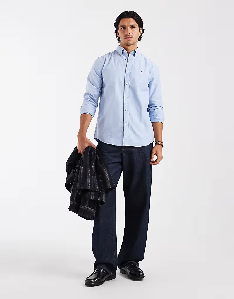 Рубашка Tommy Hilfiger Heritage Oxford светло-голубой