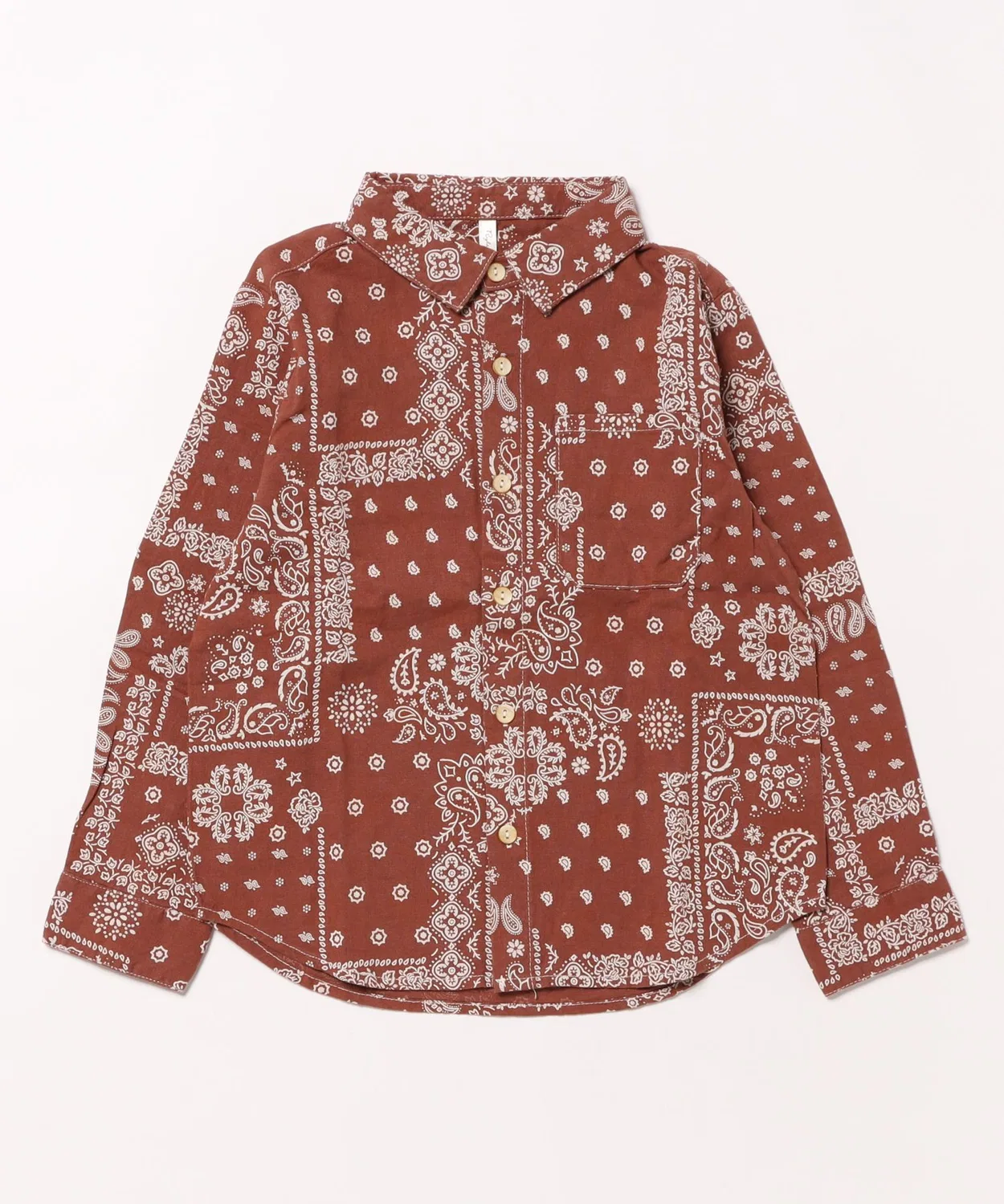 Детская рубашка с длинным рукавомBrick Bandana Rylee + Cru, Wine