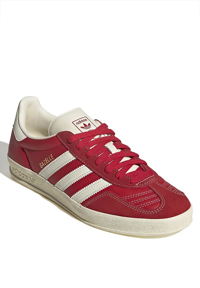 Кроссовки мужские, Gazelle Indoor, Adidas, белый/золотой — фото 2