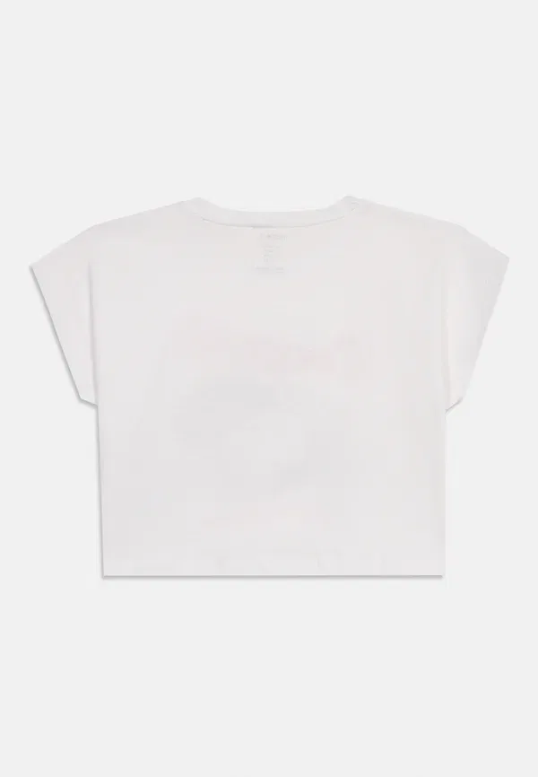 Футболка с принтом, полупрозрачная, Nkfvilma crop 2 pack Name It Pale Aqua Bright White, белый/бирюзовый — фото 3
