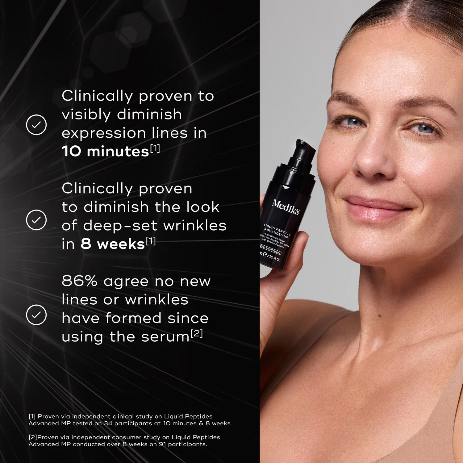 Сыворотка для лица с пептидами Liquid Peptides Advanced MP, Medik8, 30 мл — фото 2