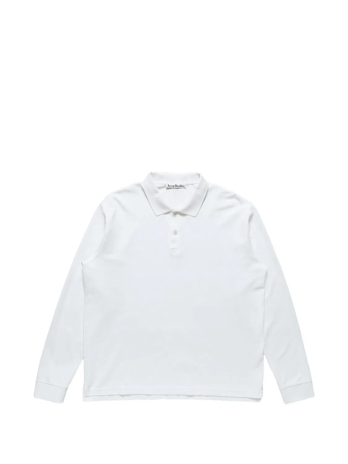 Рубашка-поло с длинными рукавами, белая Acne Studios, белый