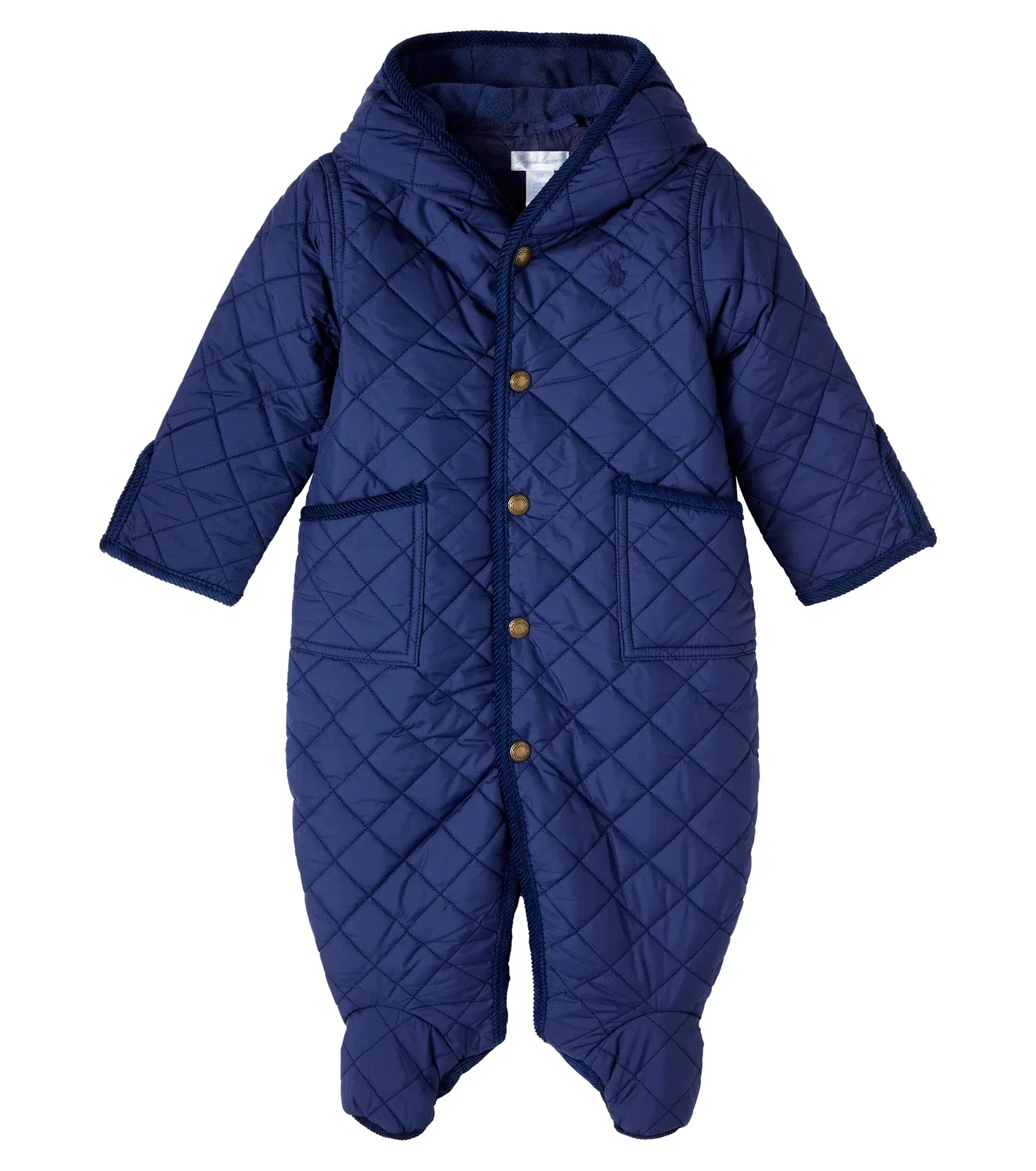 Детский стеганый комбинезон Polo Ralph Lauren Kids, синий