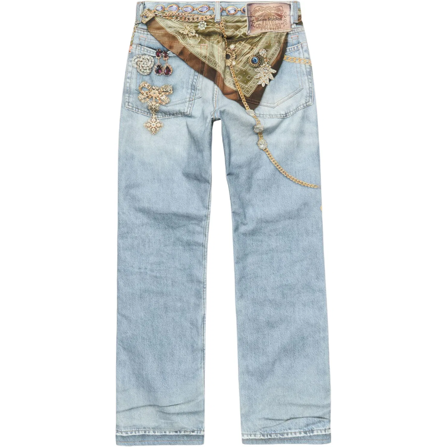 Женские джинсы Acne Studios, Light Blue EU Fit-REGULAR — фото 3
