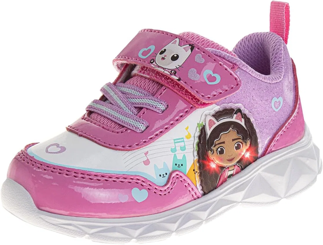 Детские кроссовки для девочек со светящейся подошвой Gabby's Dollhouse DREAMWORKS GABBY'S DOLLHOUSE, Pink White
