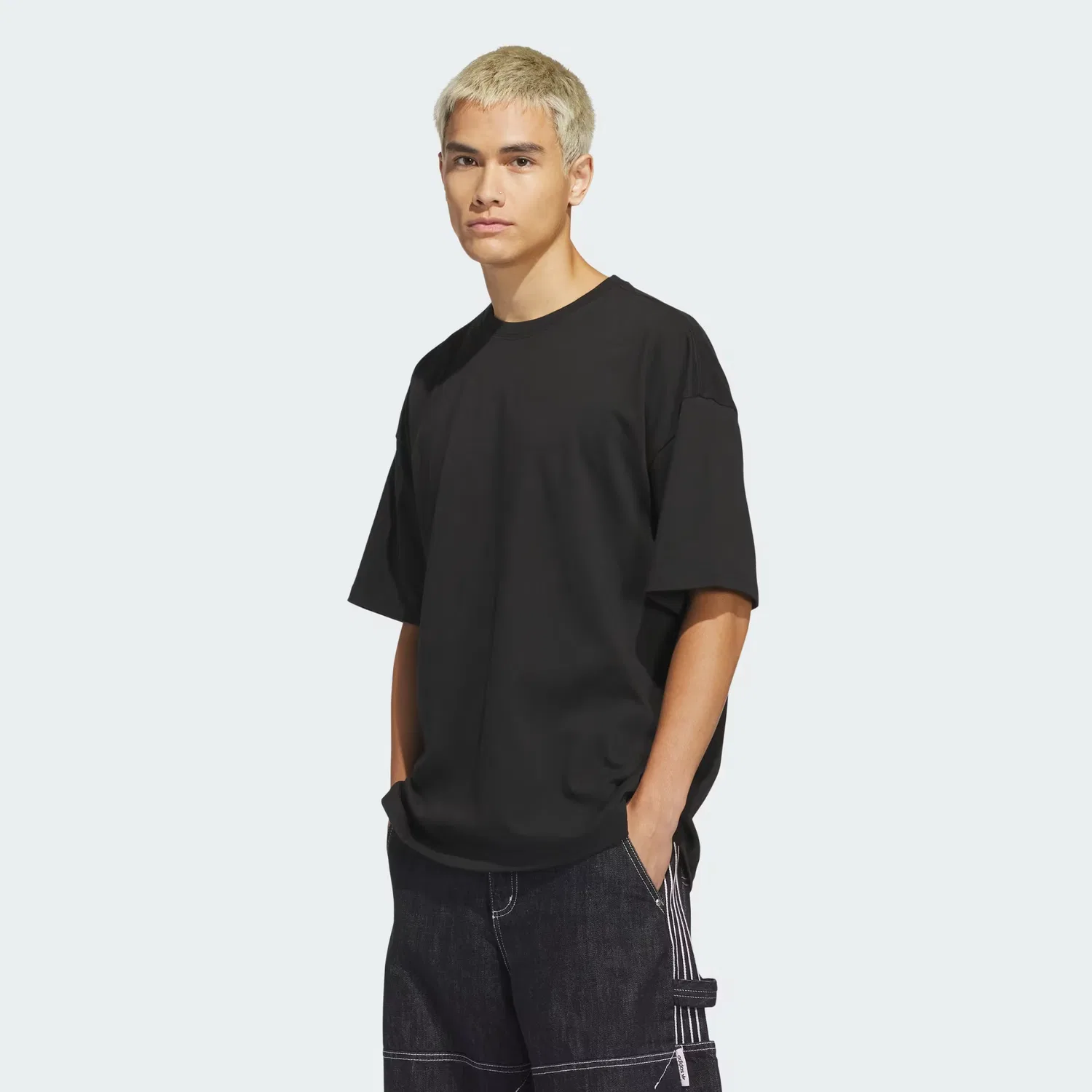 Мужская футболка свободного кроя Trefoil Essentials Adidas Originals, черный