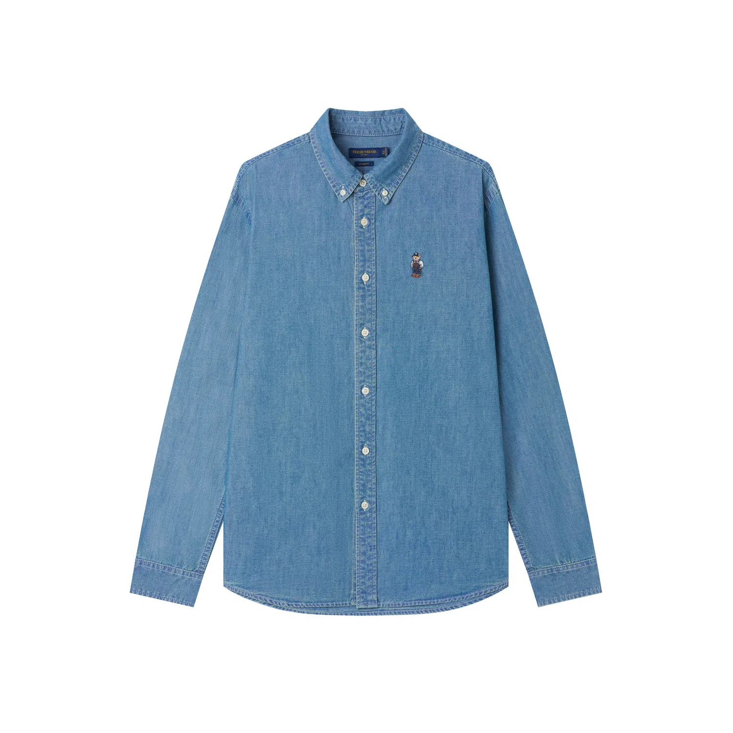 Детская джинсовая рубашка с острым воротником Denim Teenie Weenie Men, Denim