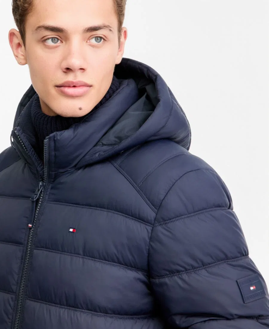 Мужская стеганая куртка-пуховик с капюшоном Tommy Hilfiger, Midnight Navy — фото 3