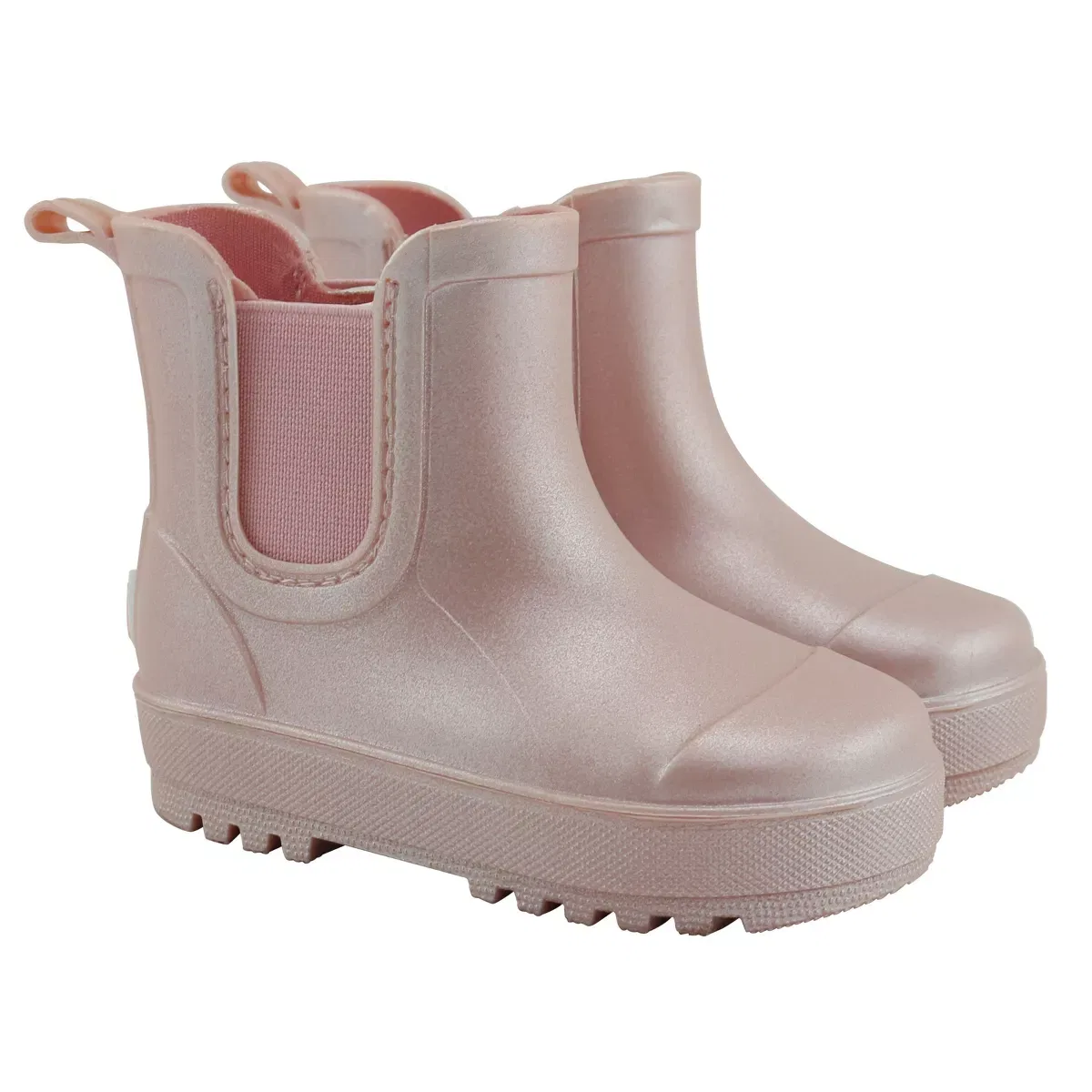 Детские резиновые сапоги-челси с принтом Bearpaw, Rose Gold Gloss — фото 2