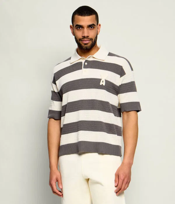 Мужское поло Relaxed Fit AMI Paris, Écru