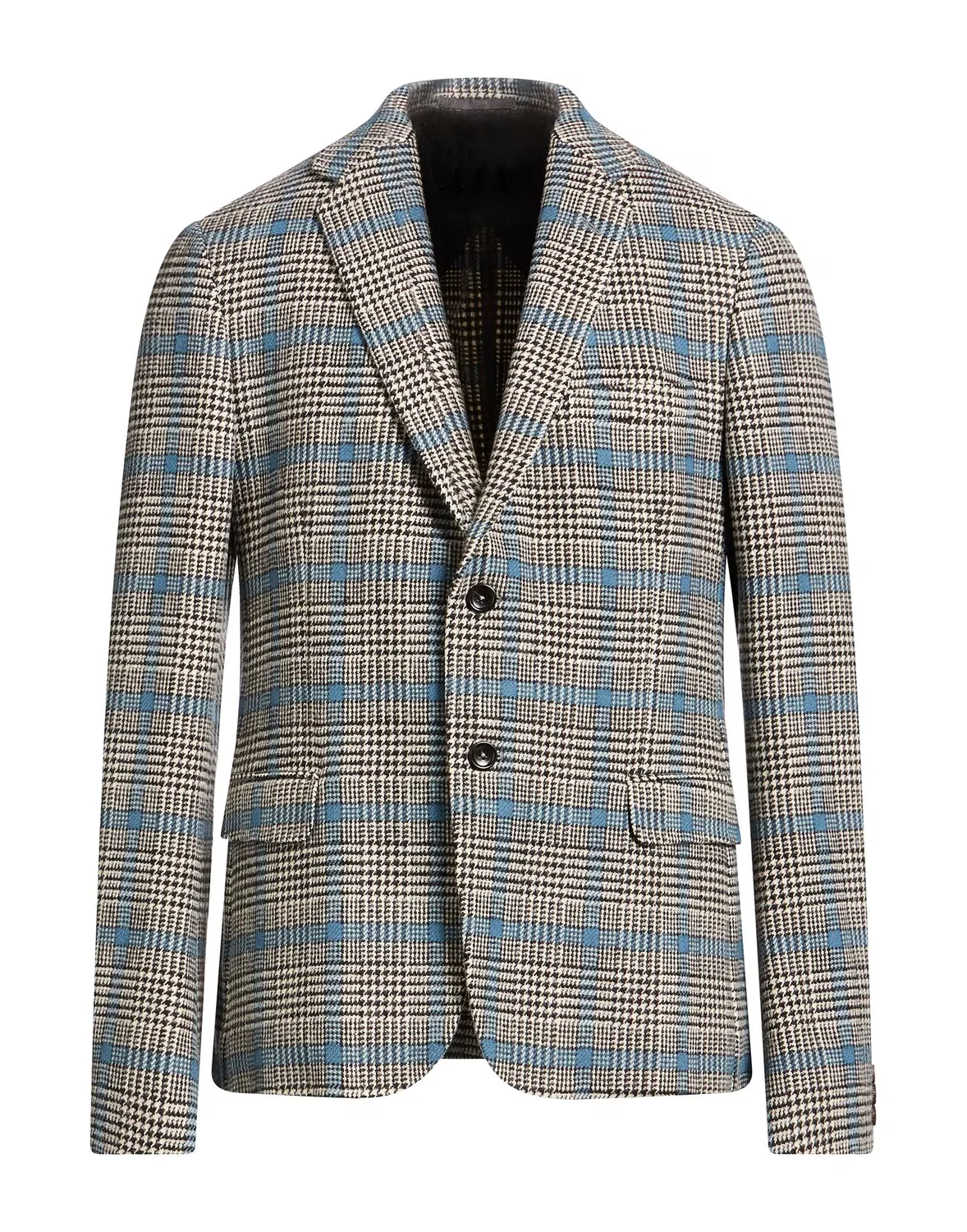 Однобортный пиджак Gucci шерстяной Glen Plaid, черный