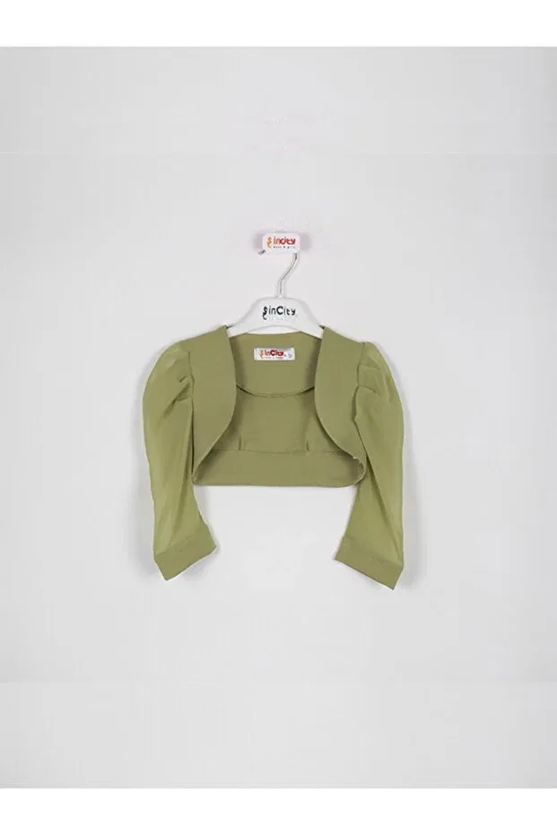 Детское для девочек болеро из фатина с длинным рукавом Incity, Khaki