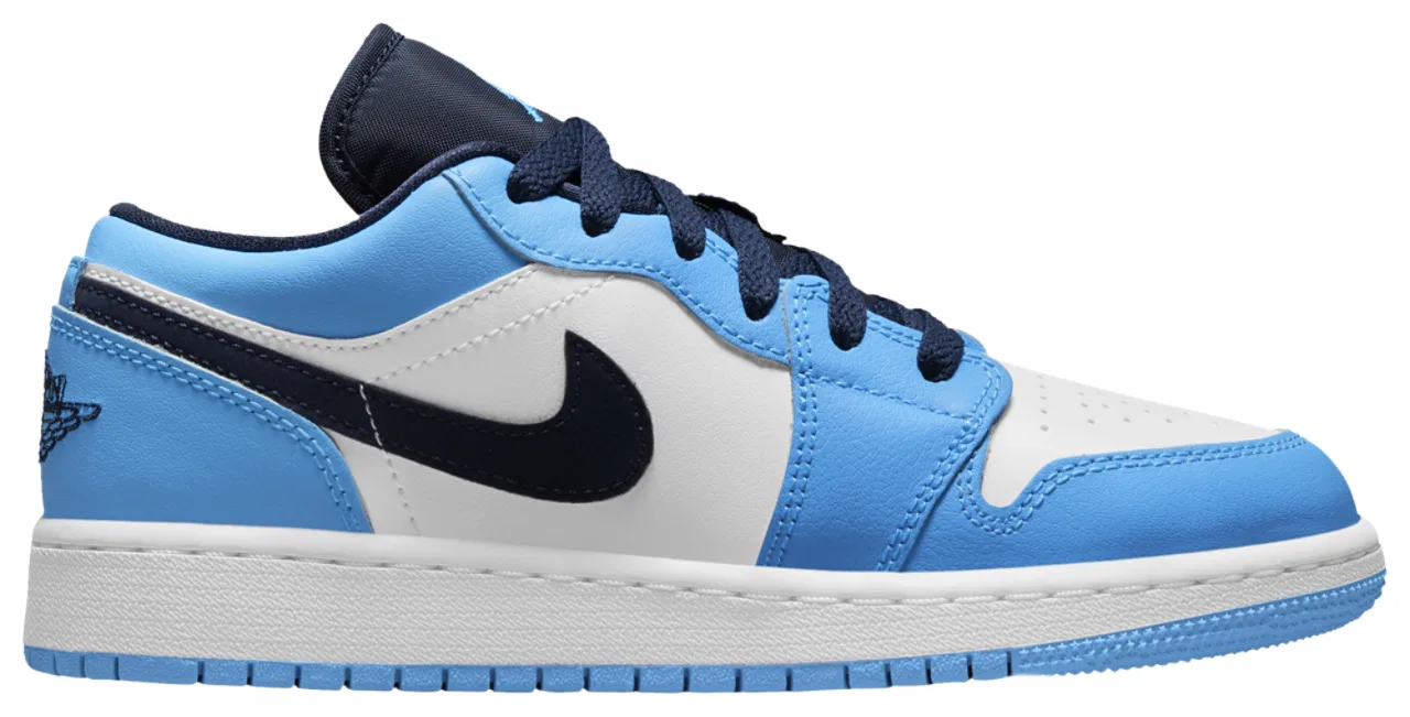 Кроссовки для мальчиков AJ 1 Low Jordan, цвет Dk Powder Blue/Obsidian/White