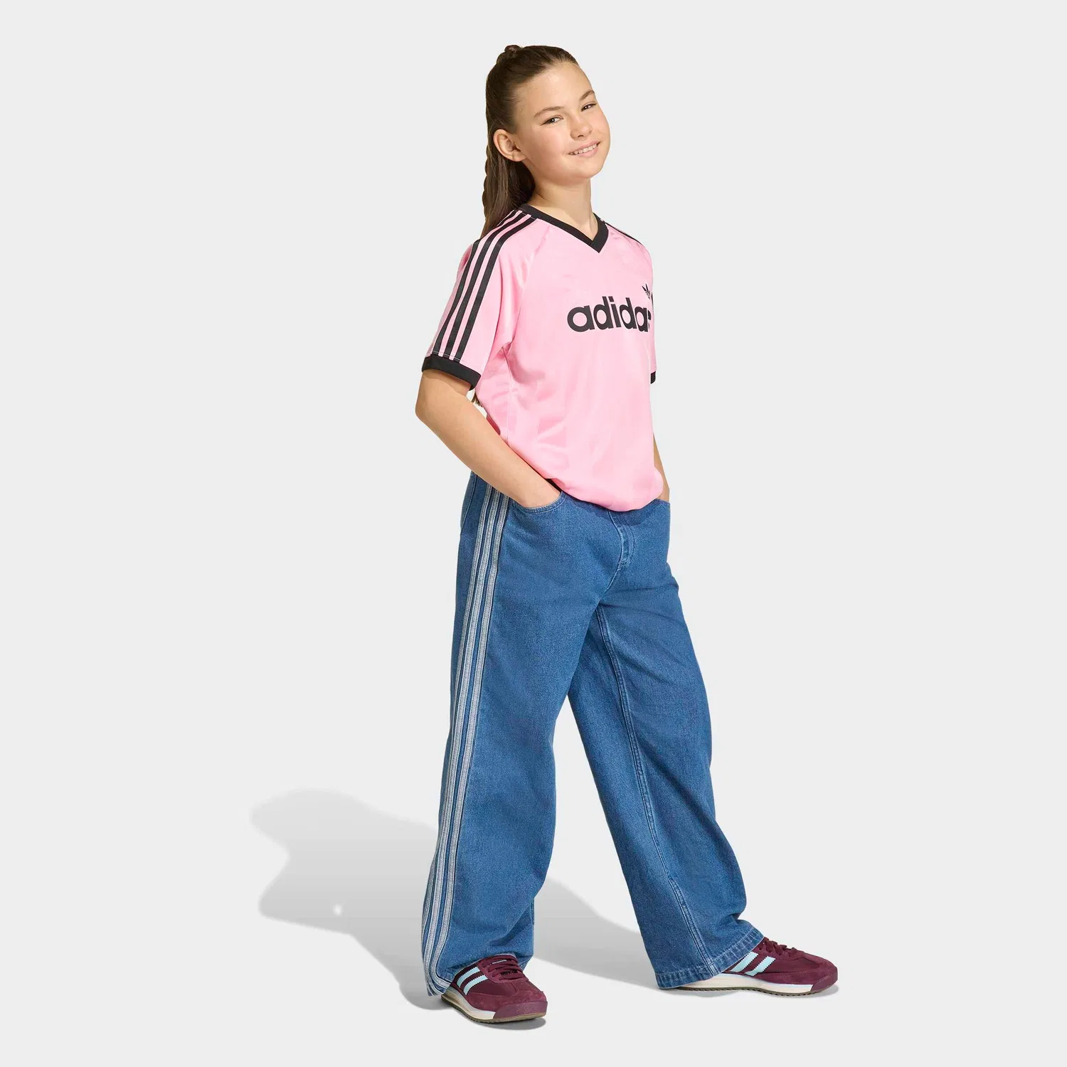 Футболка Adidas Originals розового цвета — фото 3