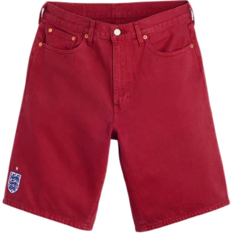 Детские джинсовые шорты с широкой штаниной Levis, Red