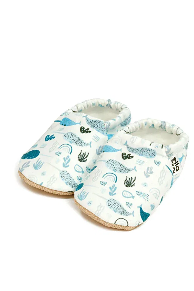 Детские пинетки с принтом Non-Slip Sole Unicorn Fish Baby Booties Ella Bonna, Swordfish