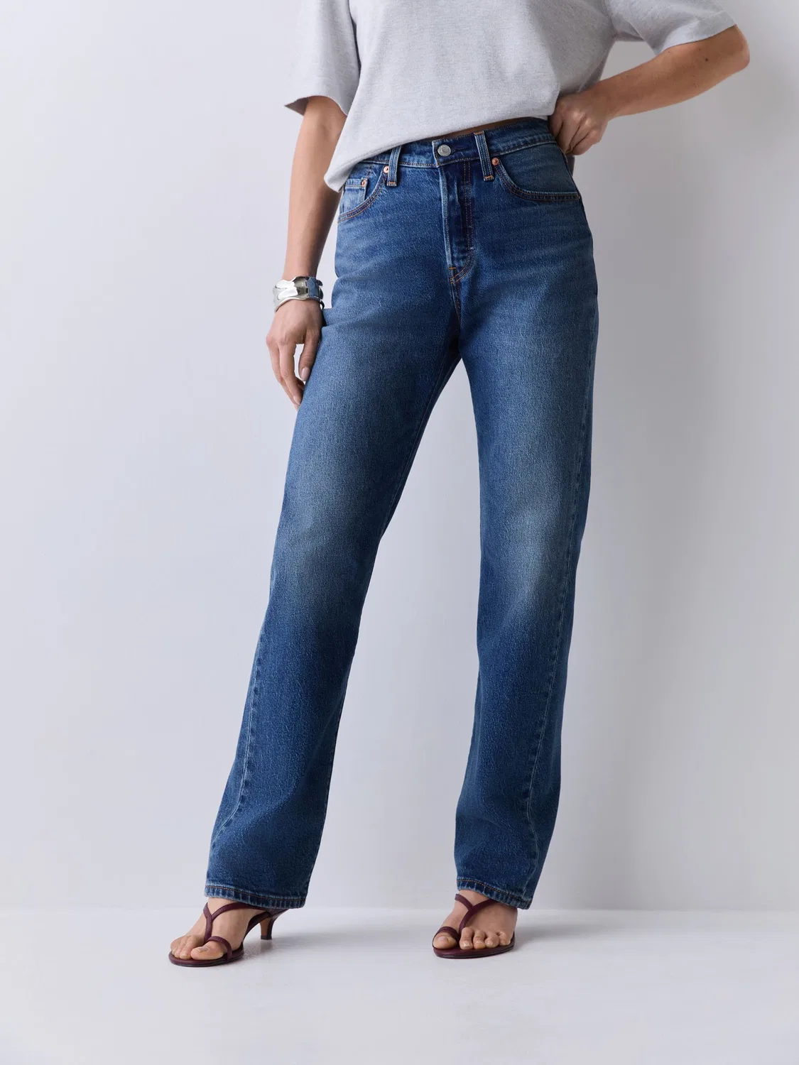 Джинсы прямого кроя 501 Hourglass Levi's, History Today Blue — фото 2