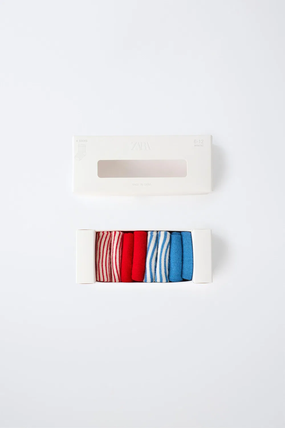 Набор из 4 разноцветных носков в подарочной коробке. ZARA, Multicoloured