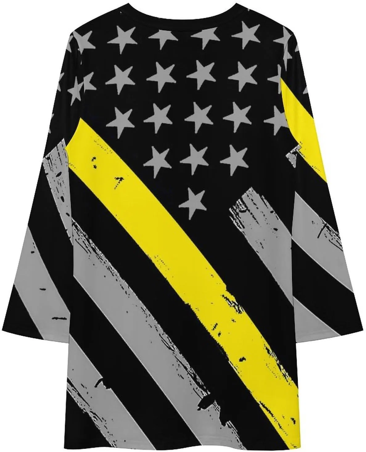 Женское платье-свитшот с принтом Thin Gold Line Flag, Multicolor — фото 3