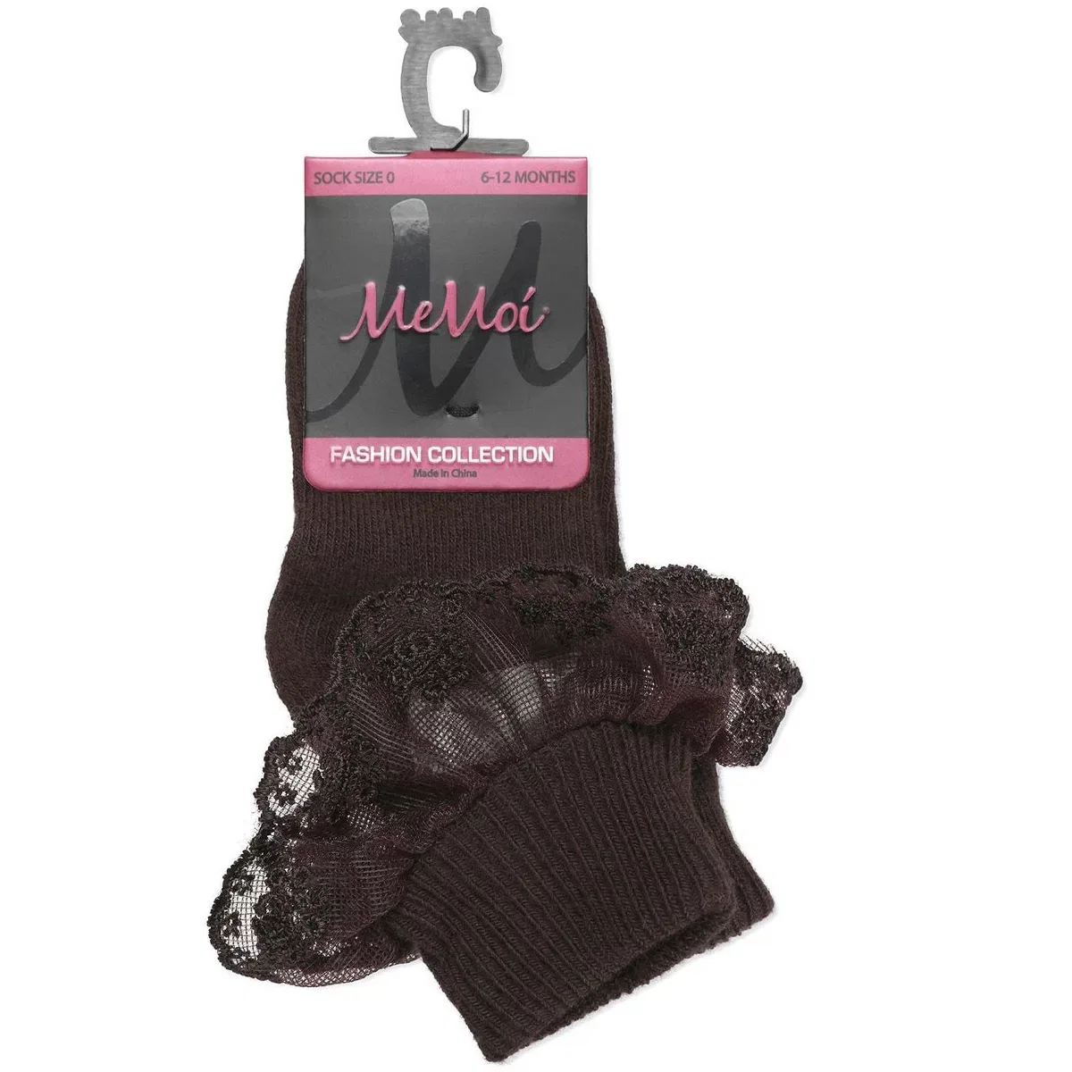 Детские носки с оборкой Модель Classic Lace Girls Ruffle Anklet LEGWEAR, Brown — фото 3