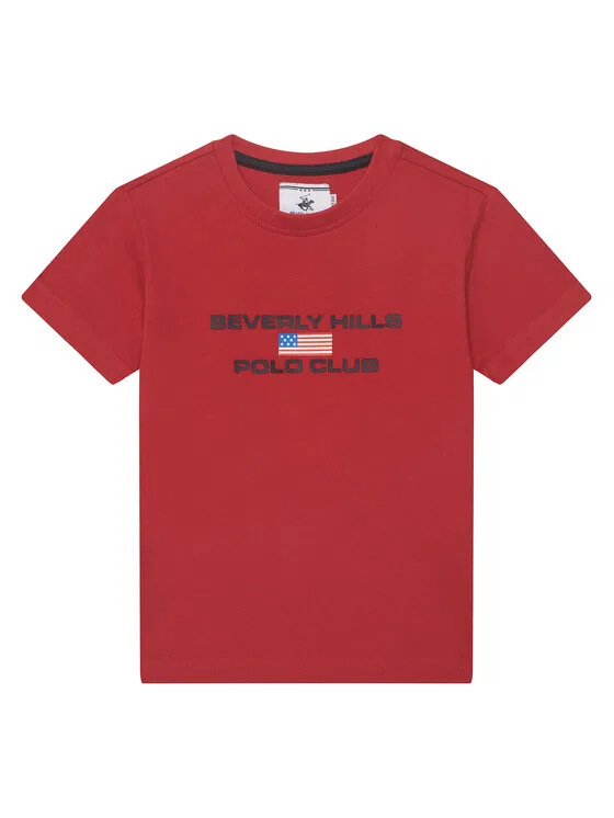 Футболка regular fit Beverly Hills Polo Club, красный — фото 4