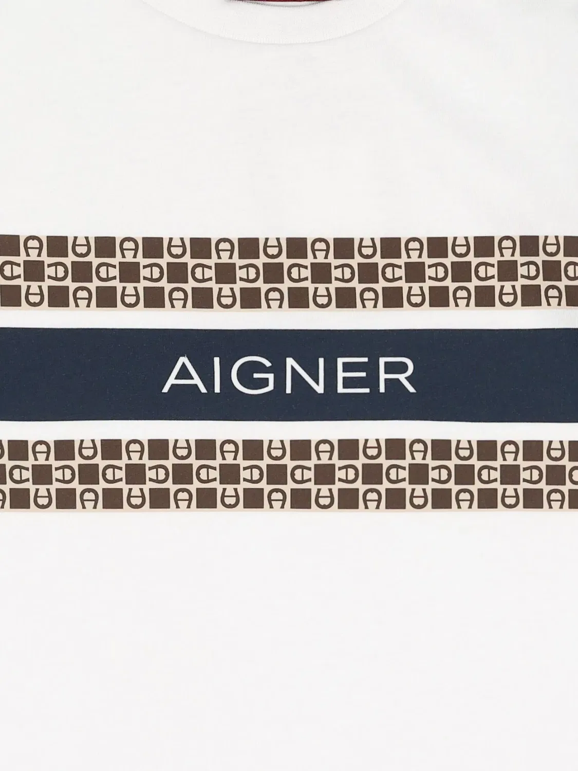 Футболка с логотипом и вставками Aigner Kids, белый — фото 3