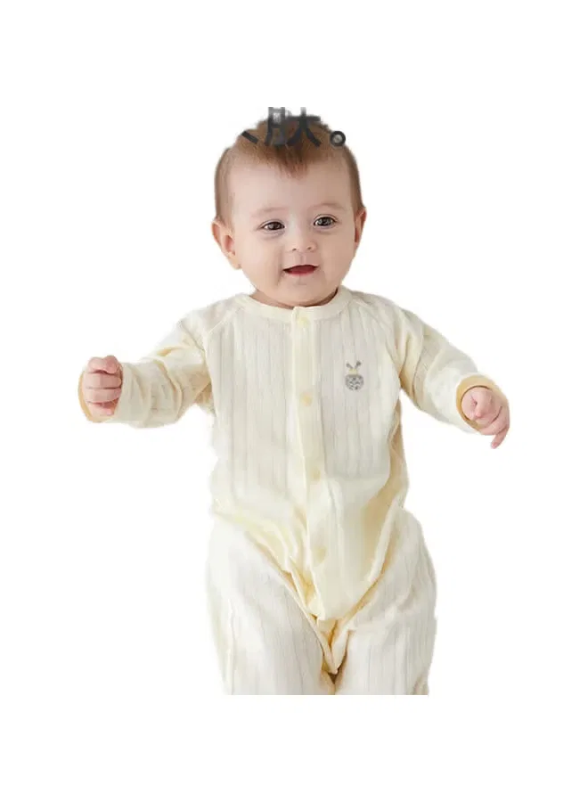 Боди-комбинезон с длинным рукавом хлопковый Babyprints, желтый