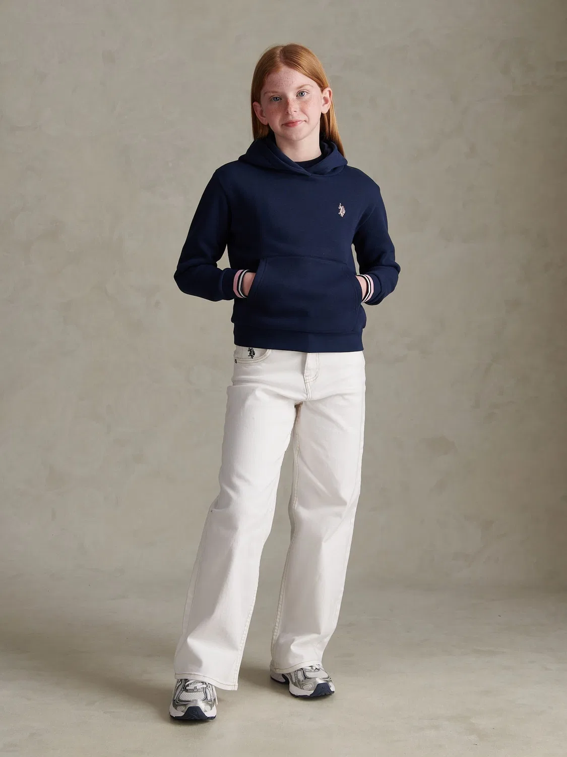 Худи, свободный крой U.S. Polo Assn., синий — фото 3