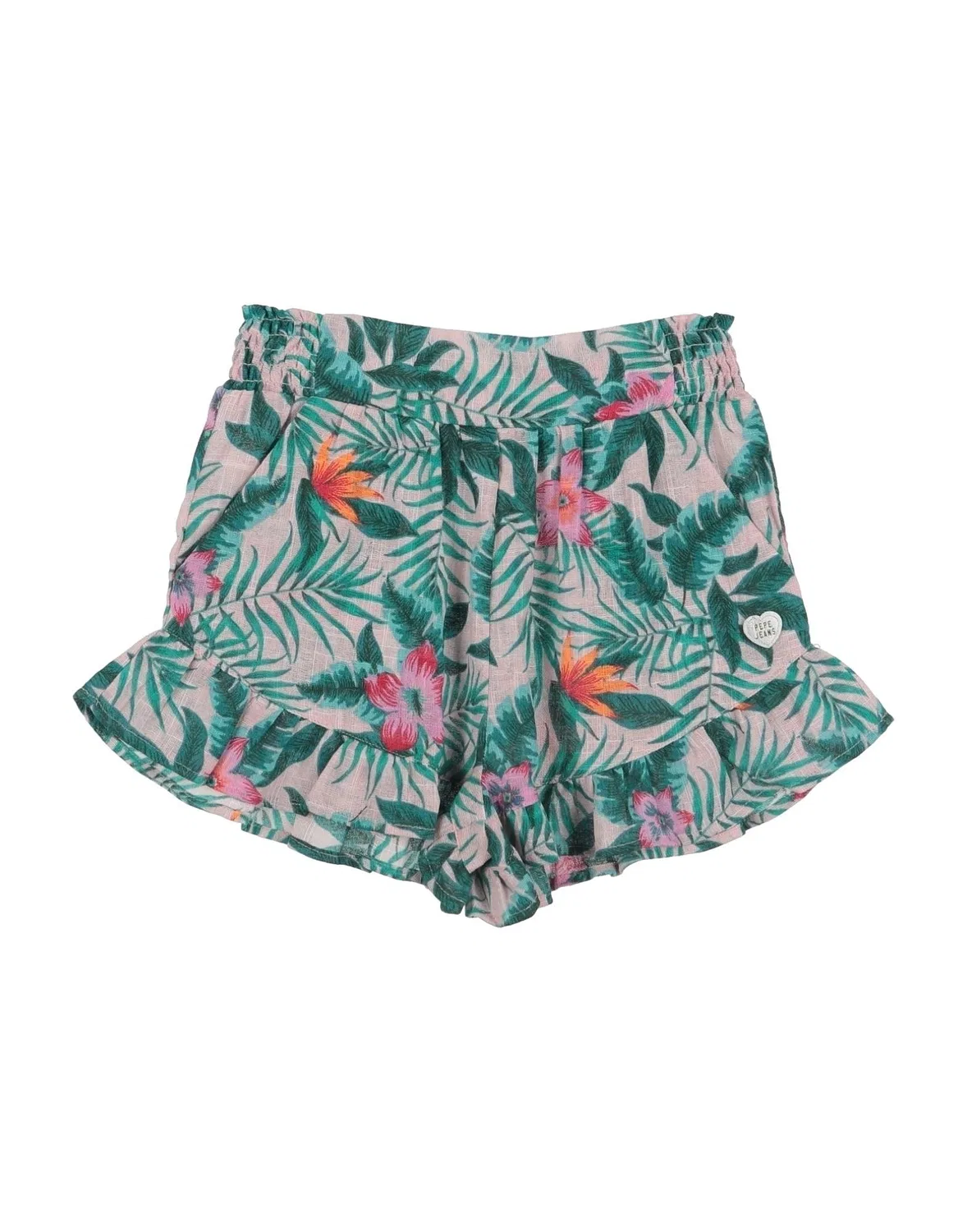 Детские шорты для девочек с принтом Pepe Jeans Heritage, Deep Teal — фото 2