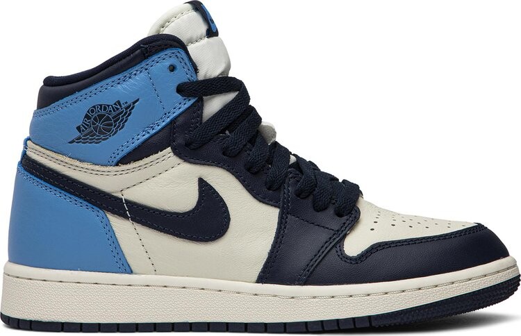 

Кроссовки Air Jordan 1 Retro High OG GS Obsidian, синий, Синий;черный, Кроссовки Air Jordan 1 Retro High OG GS Obsidian, синий