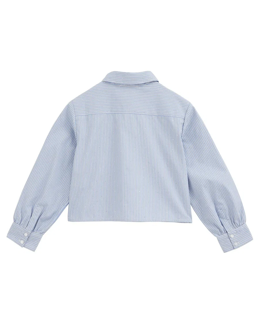 Блузка WE Fashion синего и светло-синего цвета — фото 2