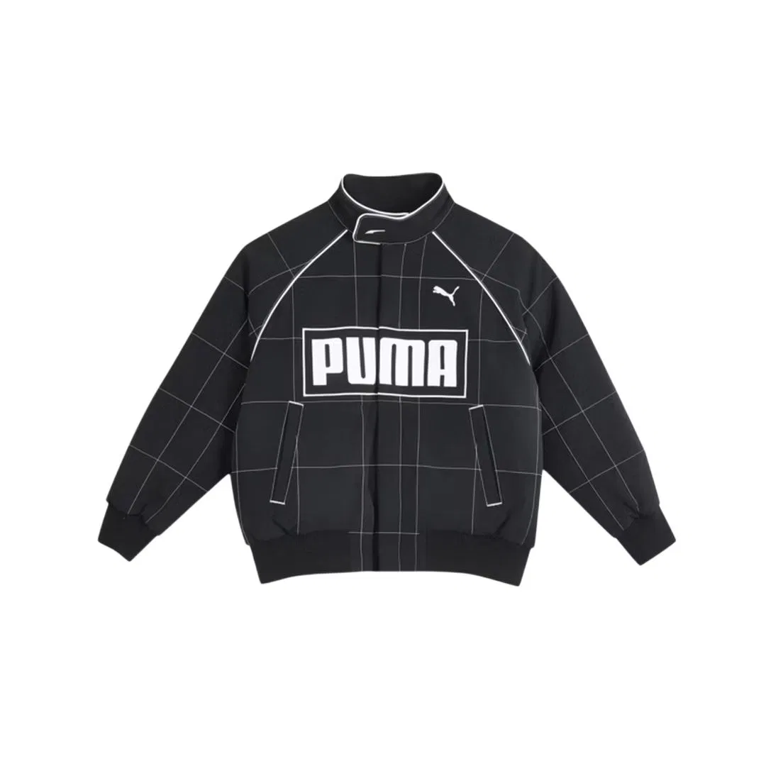 Детская куртка на пуху с воротником-стойкой PUMA, Black-02