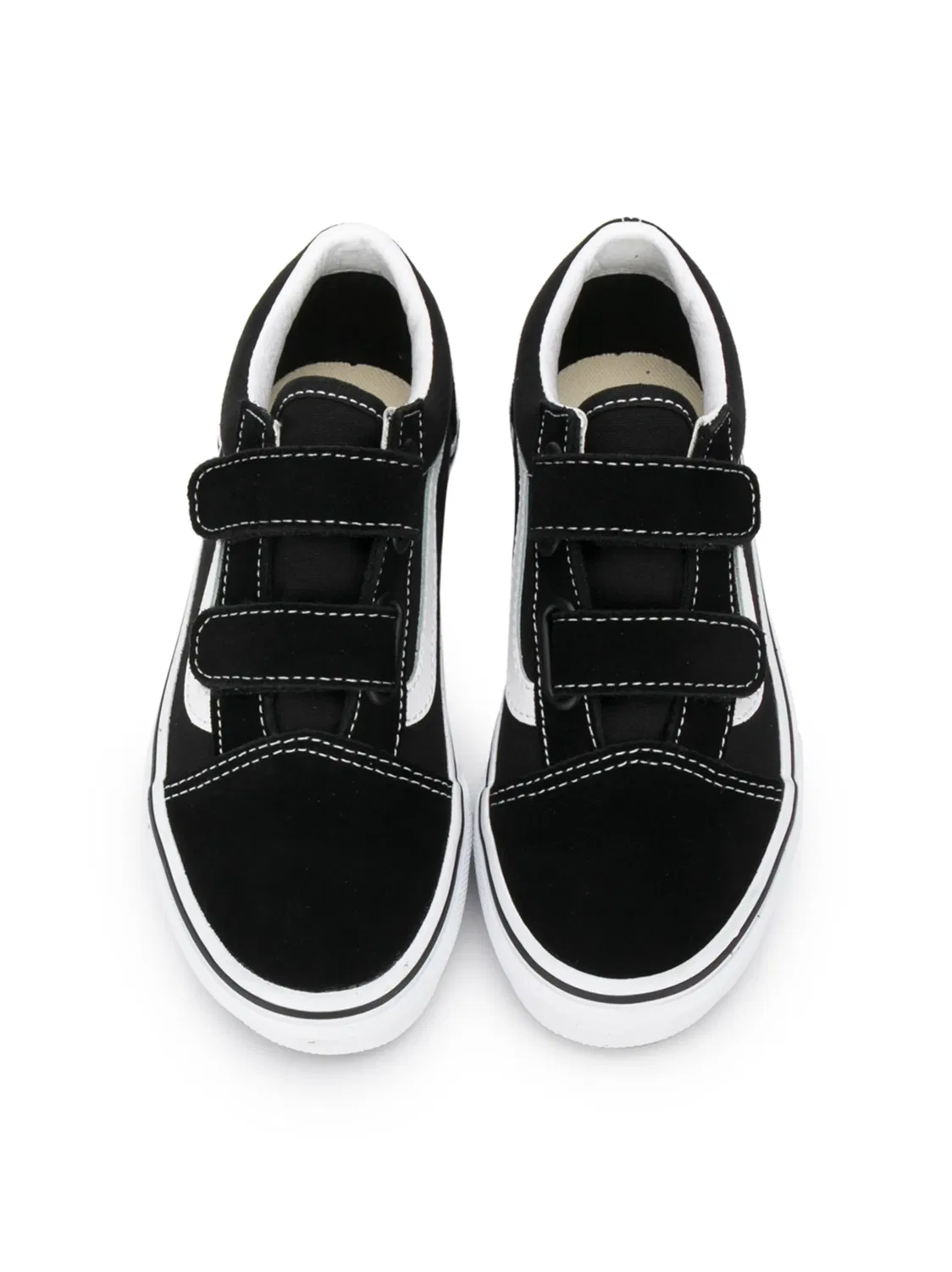 Кожаные кроссовки с ремешками Vans, черный — фото 3
